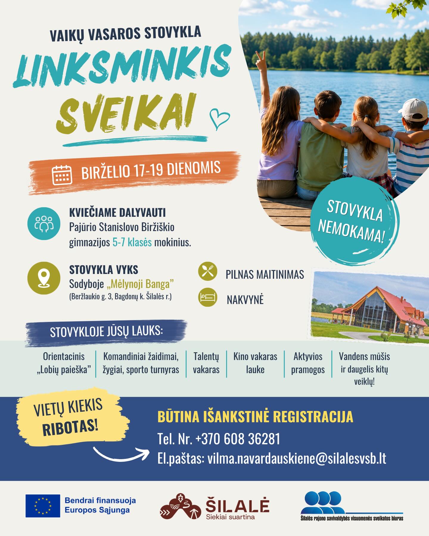 VAIKŲ VASAROS STOVYKLOS „LINKSMINKIS SVEIKAI“