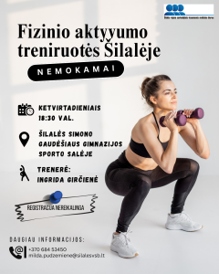 Fizinio aktyvumo treniruotės Šilalėje