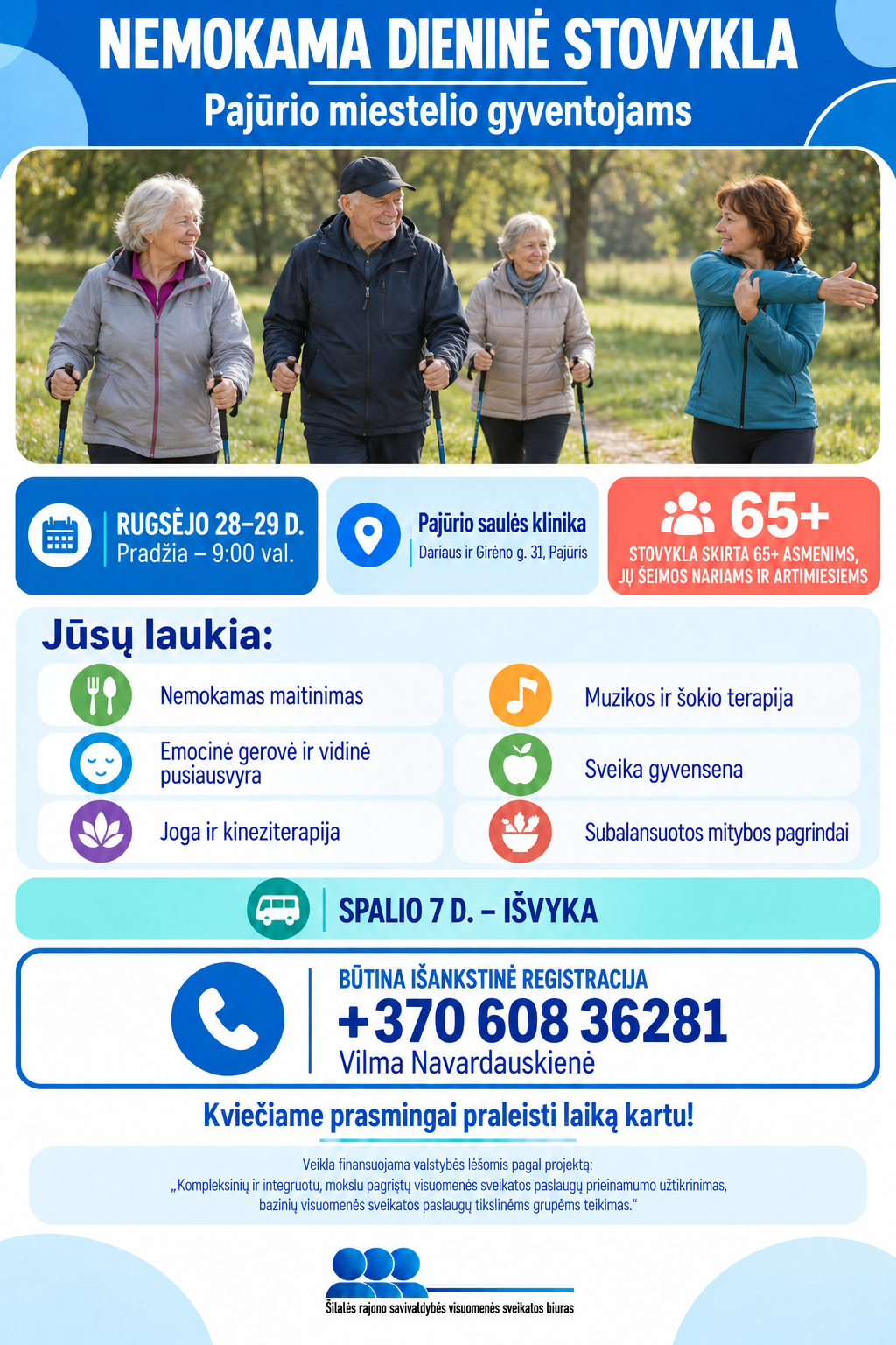 Kviečiame Pajūrio miestelio gyventojus į nemokamą dieninę stovyklą!