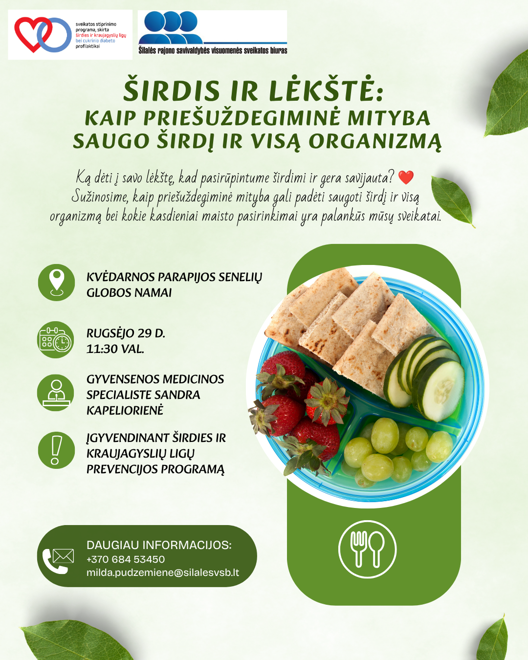 Šeštasis susitikimas pagal Širdies ir kraujagyslių ligų prevencijos programą